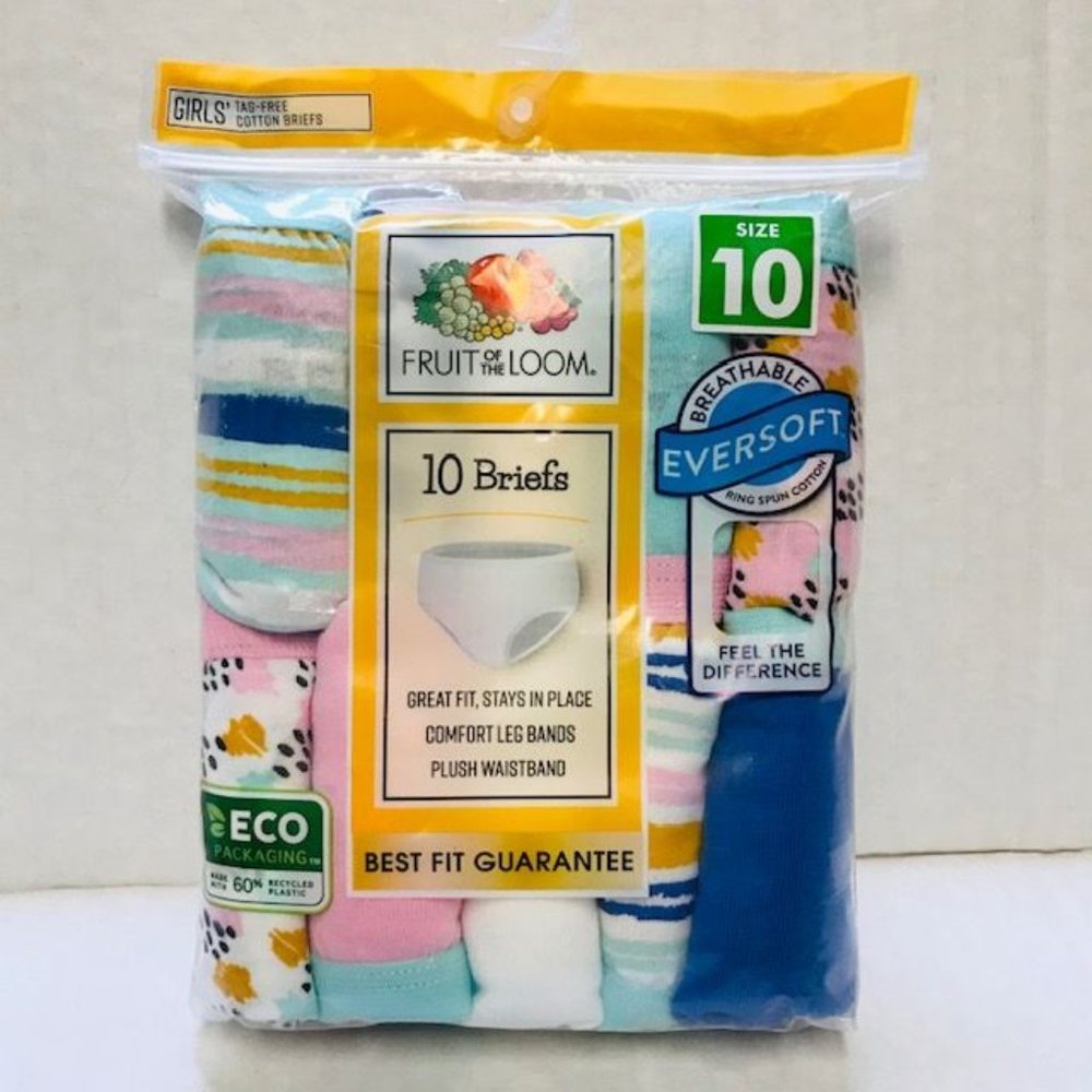 Fruit Of The Loom 10 Pack Girls' Briefs